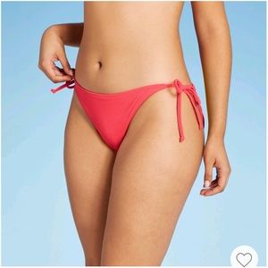 Xhilaration ribbed strong bikini bottom - coral hot pink
